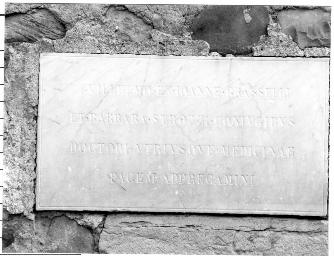 lapide commemorativa - bottega emiliana (prima metà sec. XX)