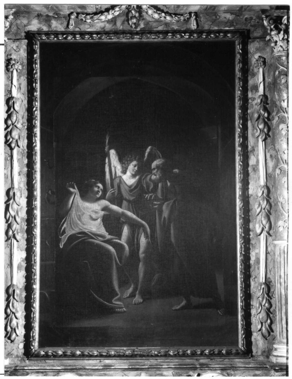 Sant'Agata in carcere curata miracolosamente da San Pietro (dipinto) di Rosa Sisto detto Badalocchio (sec. XVII)