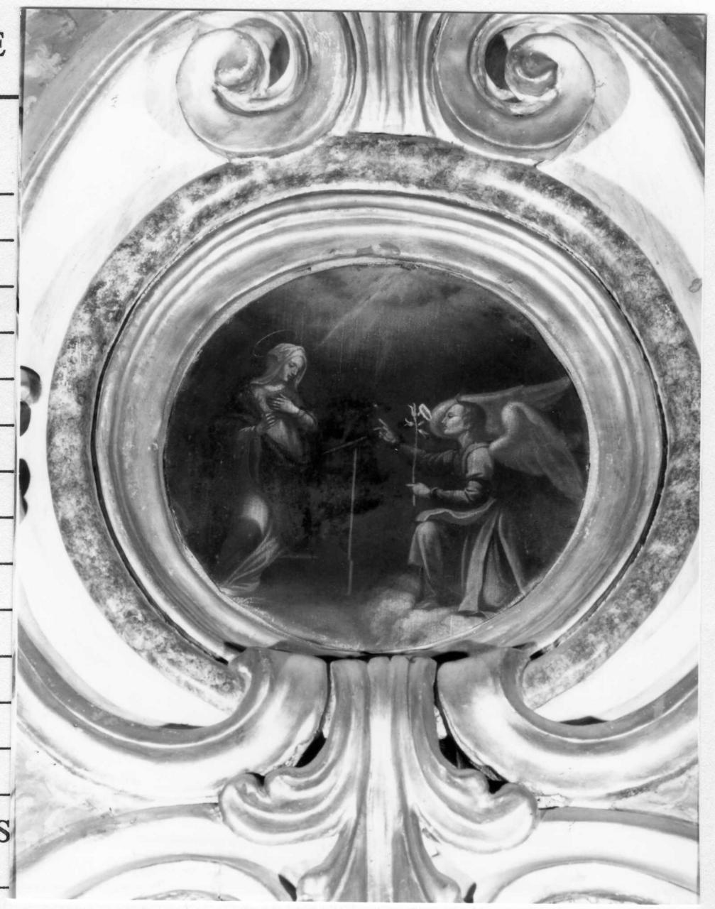 Annunciazione (dipinto, elemento d'insieme) - ambito emiliano (inizio sec. XVII)