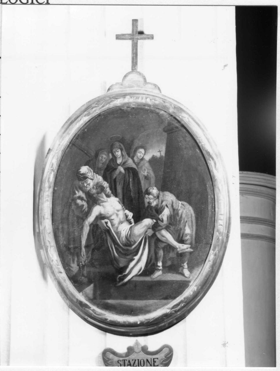 stazione XIV: Gesù deposto nel sepolcro (Via Crucis, elemento d'insieme) - ambito emiliano (fine/inizio secc. XVIII/ XIX)