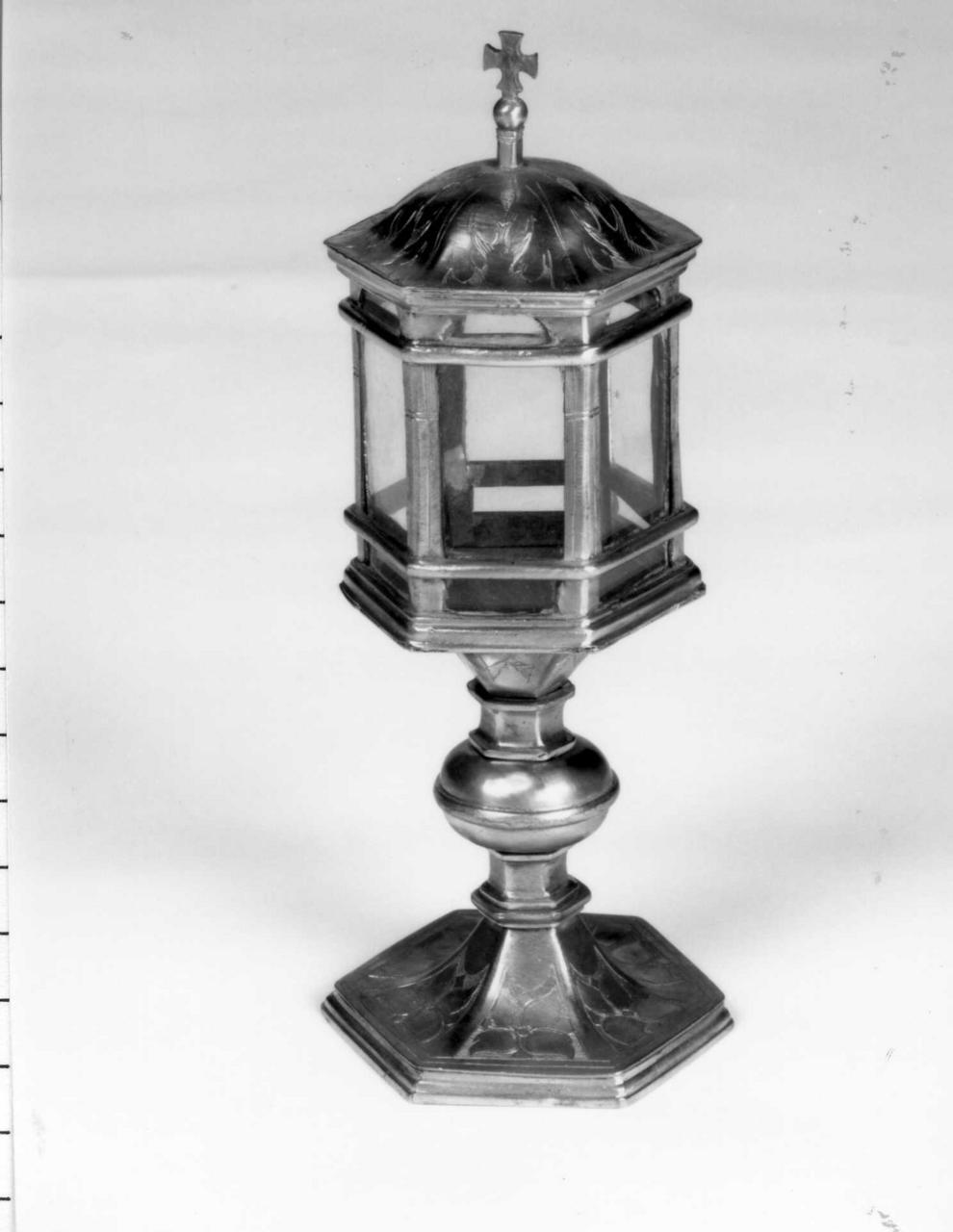 reliquiario - a ostensorio - bottega emiliana (fine/inizio secc. XV/ XVI)