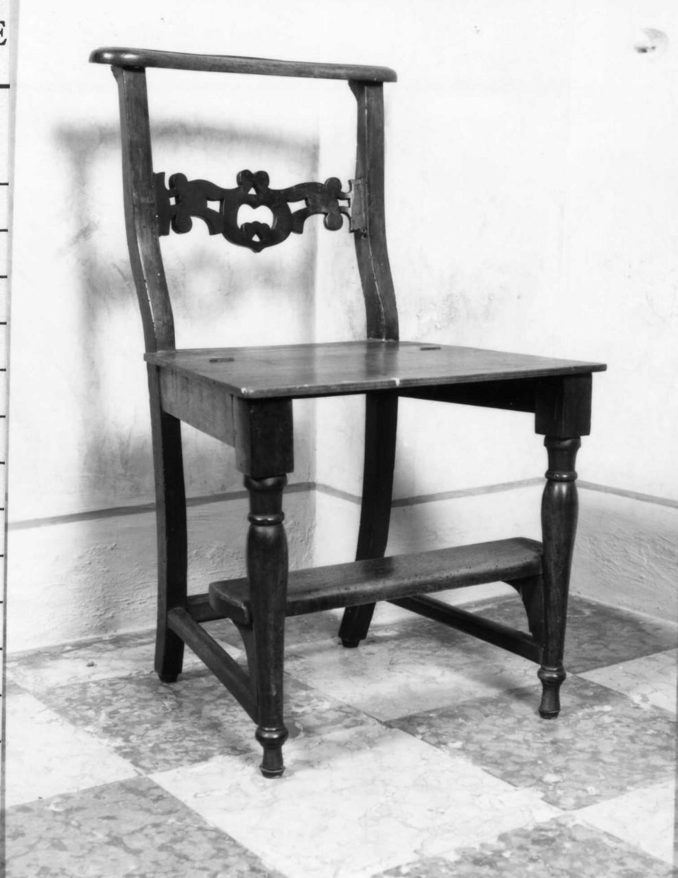 sedia-inginocchiatoio - bottega emiliana (terzo quarto sec. XIX)