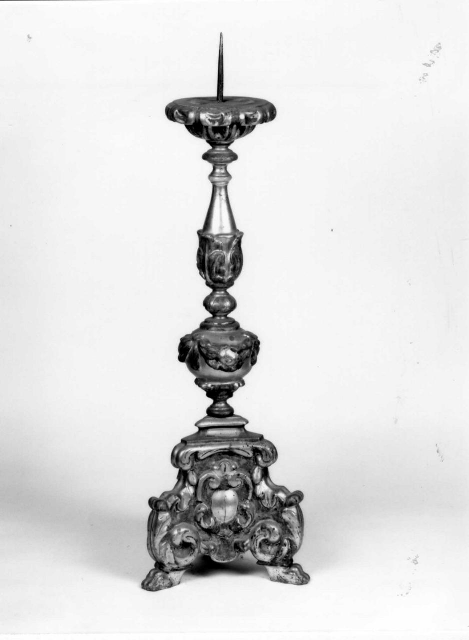 candeliere d'altare, serie - bottega emiliana (prima metà sec. XIX)