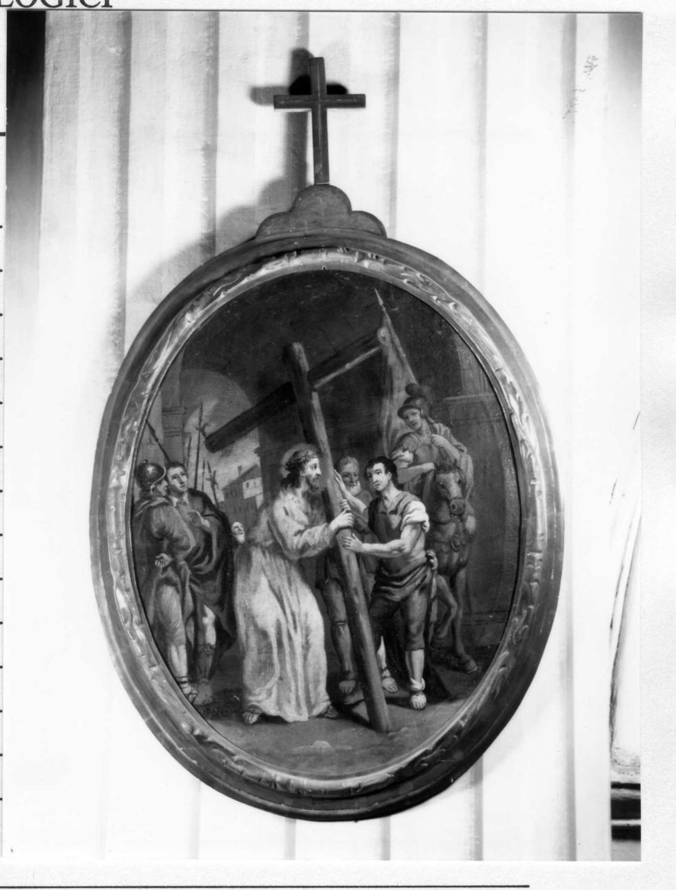 stazione II: Gesù caricato della croce (Via Crucis, elemento d'insieme) - ambito emiliano (fine/inizio secc. XVIII/ XIX)