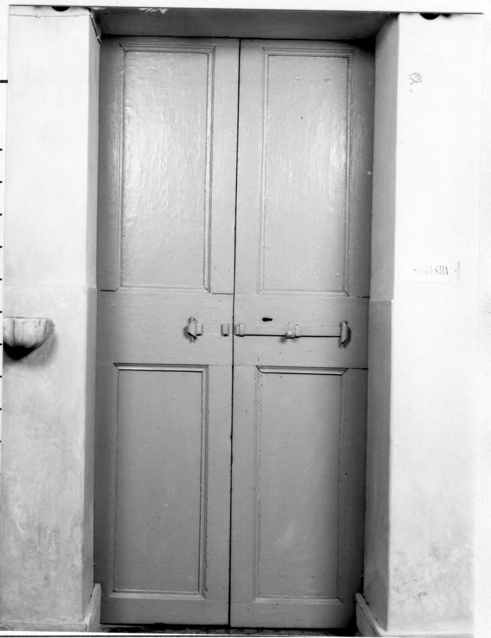 porta - a due battenti, serie - bottega reggiana (fine sec. XVII)