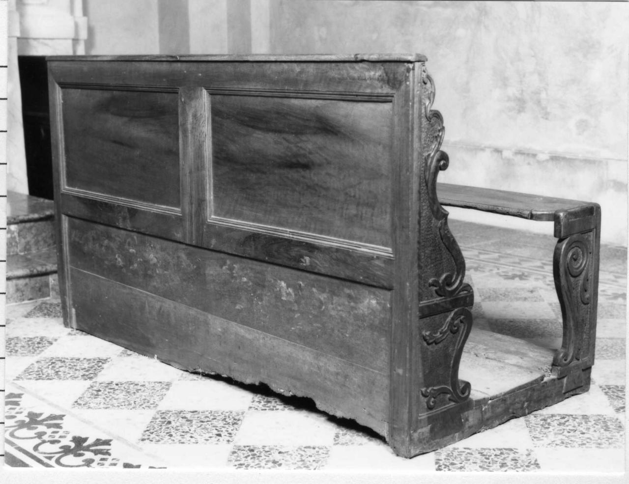 banco da chiesa - bottega reggiana (seconda metà sec. XVIII)