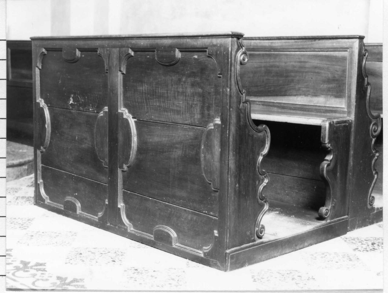 banco da chiesa - bottega reggiana (prima metà sec. XVIII)