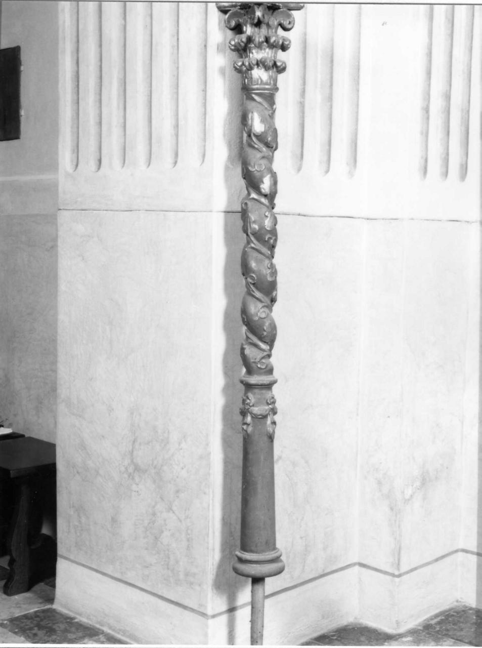 colonna tortile, serie - bottega reggiana (metà sec. XVII)