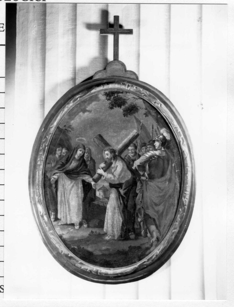 stazione IV: Gesù incontra la Madonna (Via Crucis, elemento d'insieme) - ambito emiliano (fine/inizio secc. XVIII/ XIX)