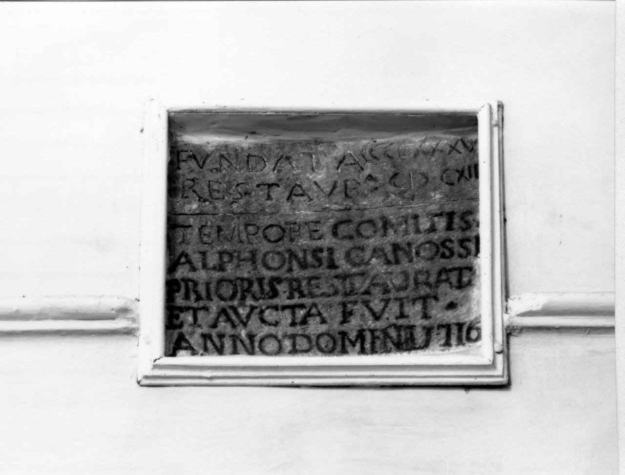 lapide documentaria - bottega emiliana (sec. XVIII)