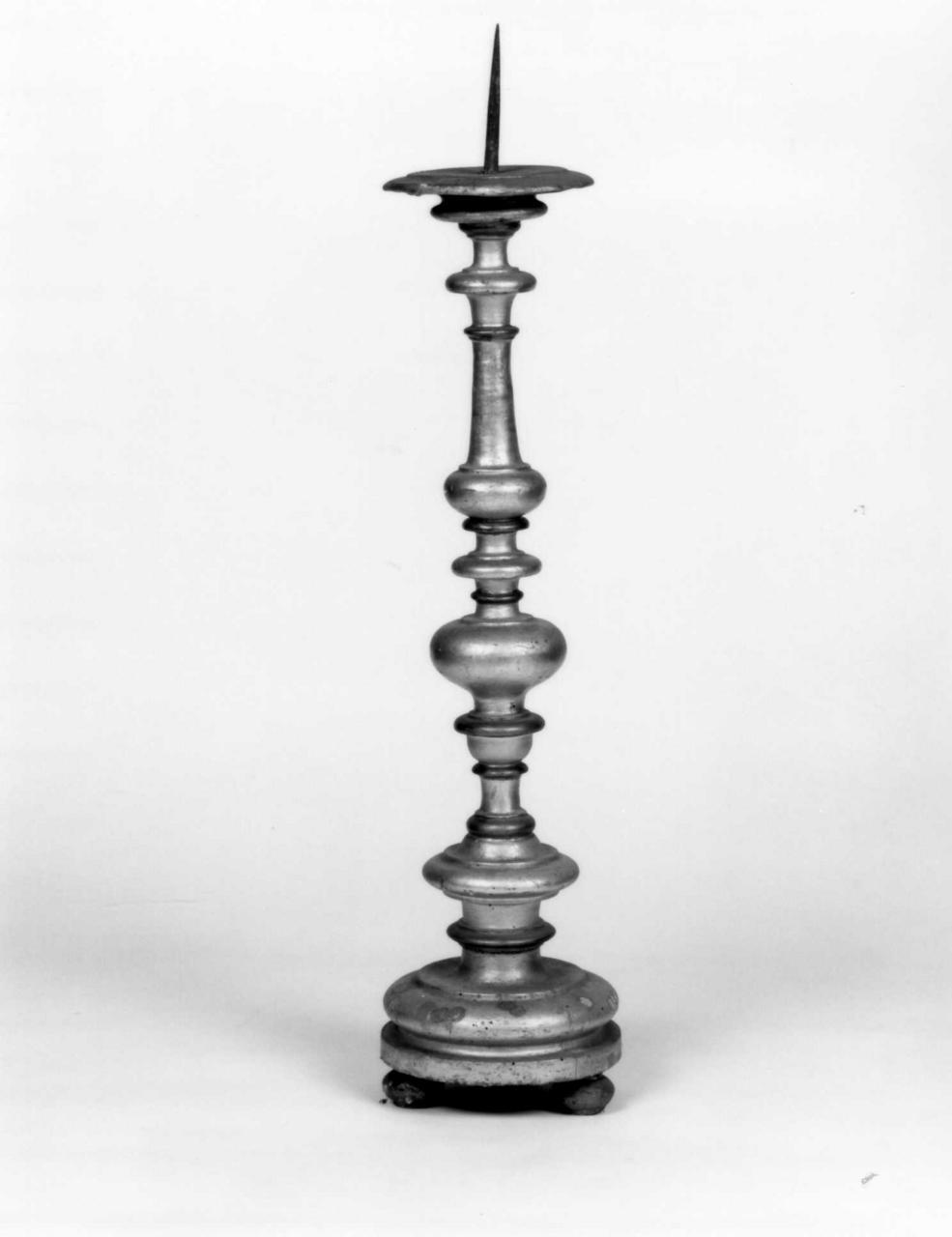 candeliere d'altare, serie - bottega emiliana (sec. XIX)