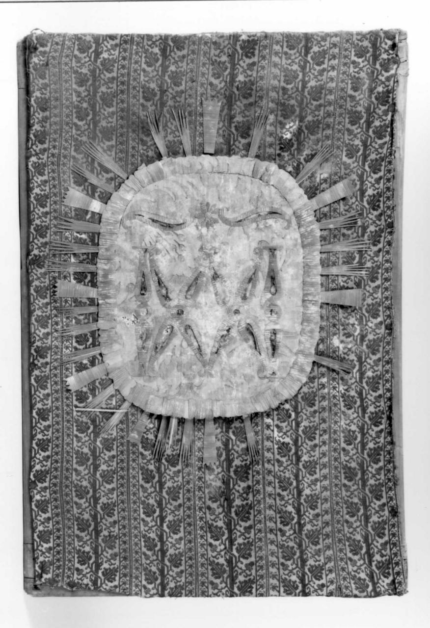 monogramma mariano (pannello) - bottega emiliana (fine/inizio secc. XVIII/ XIX)