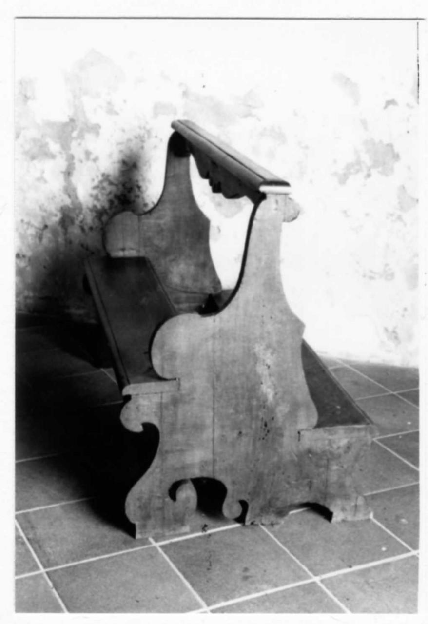 banco da chiesa, serie - bottega emiliana (sec. XVII)