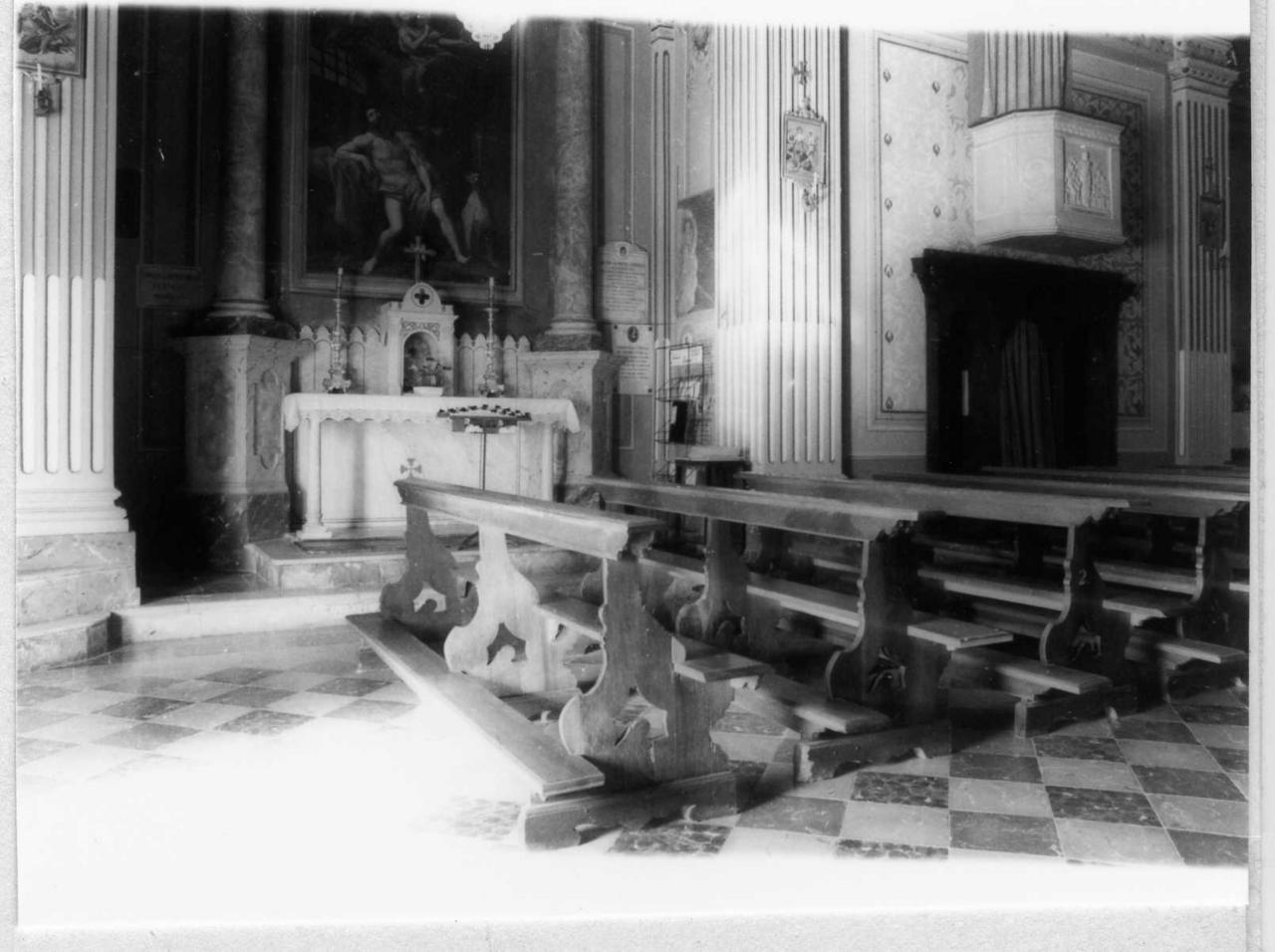 banco da chiesa, serie - bottega modenese (metà sec. XIX)