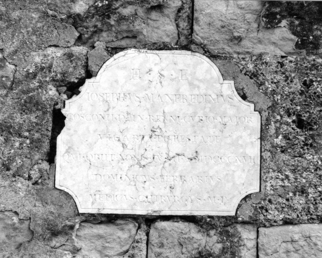 lapide commemorativa - bottega modenese (sec. XIX)