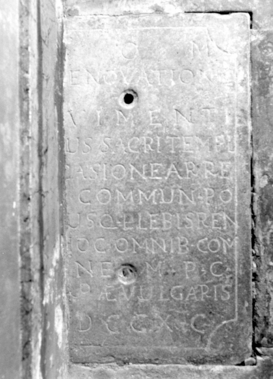 lapide commemorativa - bottega modenese (sec. XVIII)