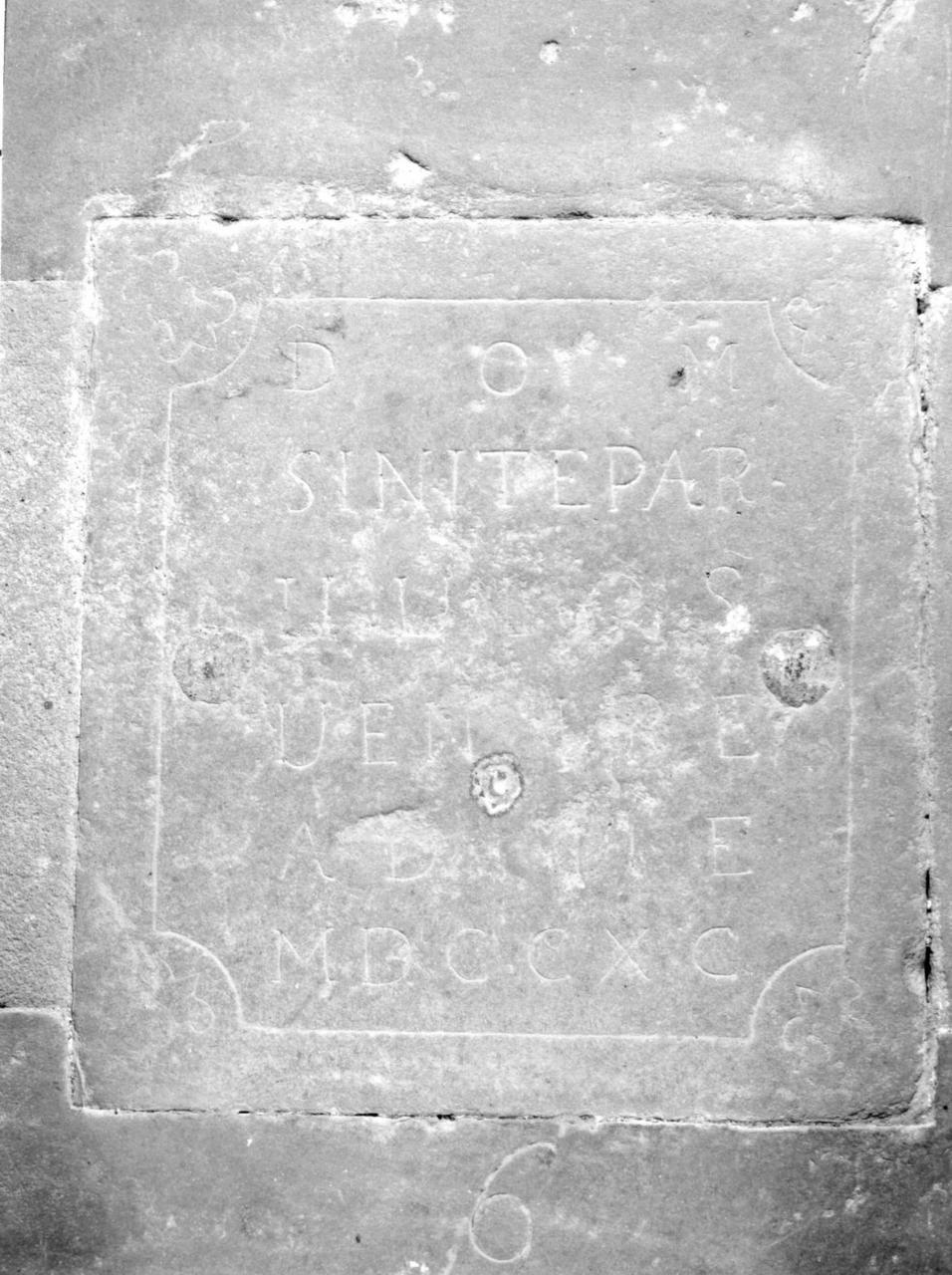 lapide tombale - bottega modenese (sec. XVIII)