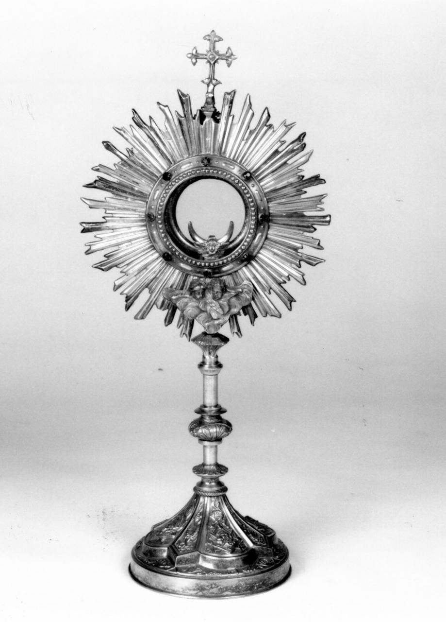 ostensorio - a raggiera - bottega italiana (fine/inizio secc. XIX/ XX)