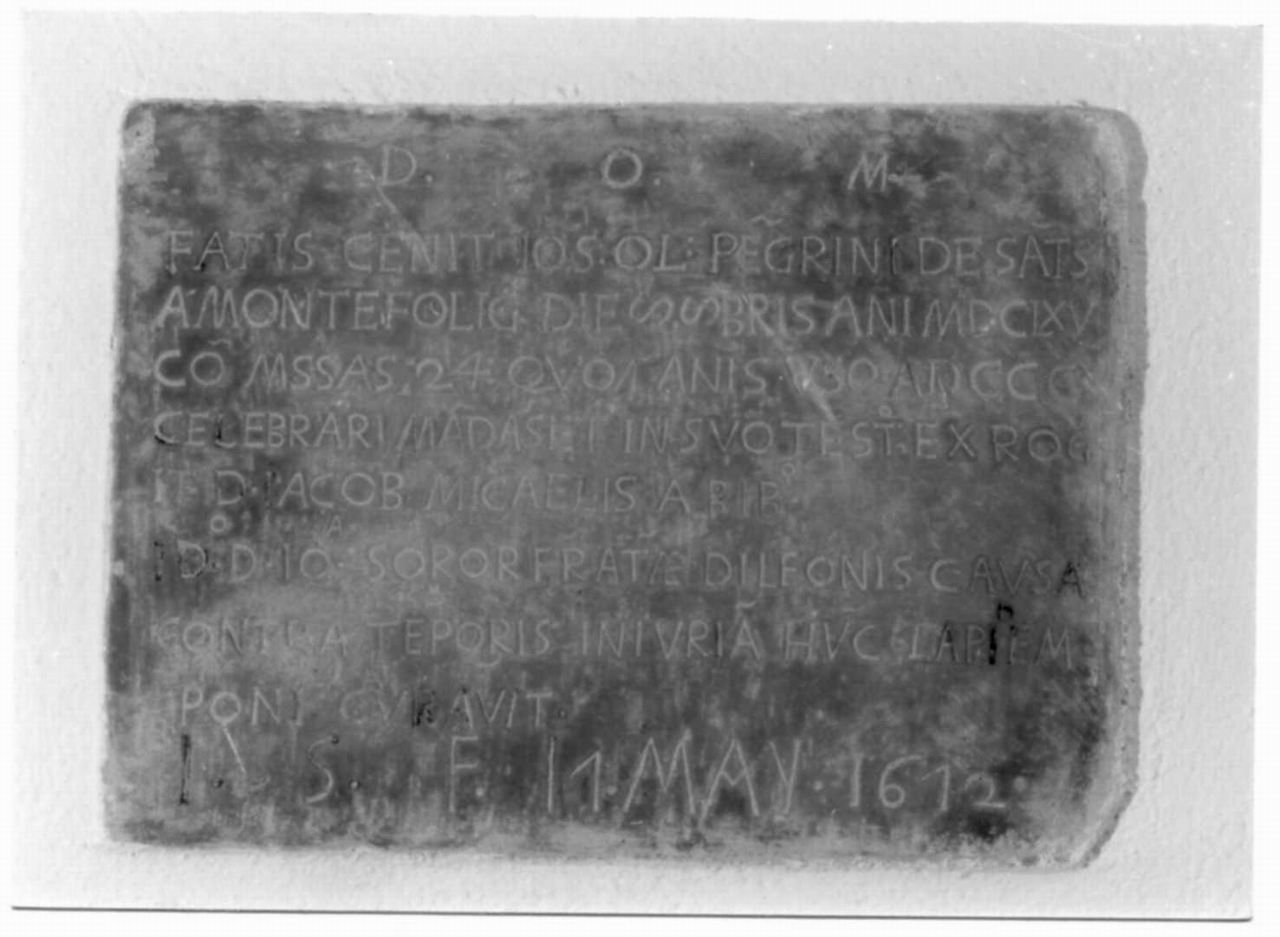 lapide - bottega modenese (primo quarto sec. XVII)