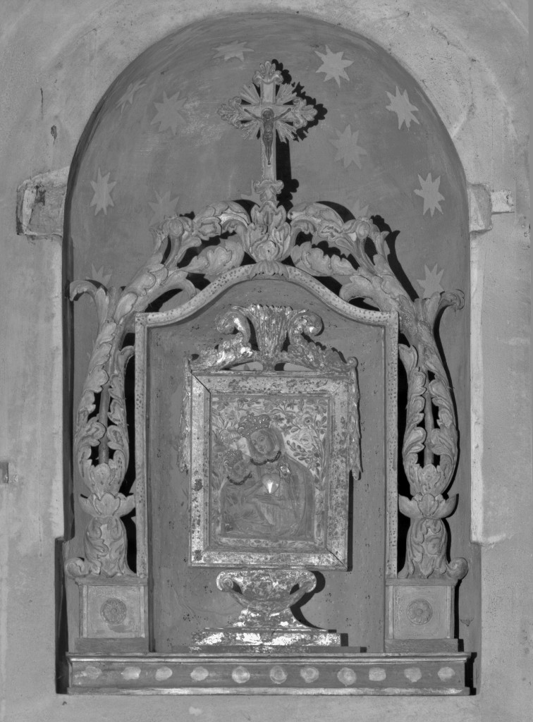 Madonna con Bambino (base processionale) - manifattura emiliana (metà sec. XVIII)