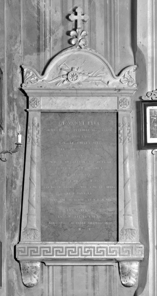 lapide commemorativa - produzione modenese (sec. XIX)