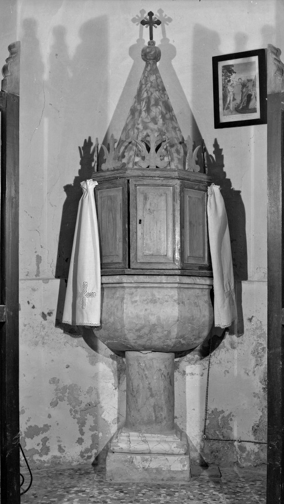 fonte battesimale - manifattura emiliana (prima metà sec. XIX)