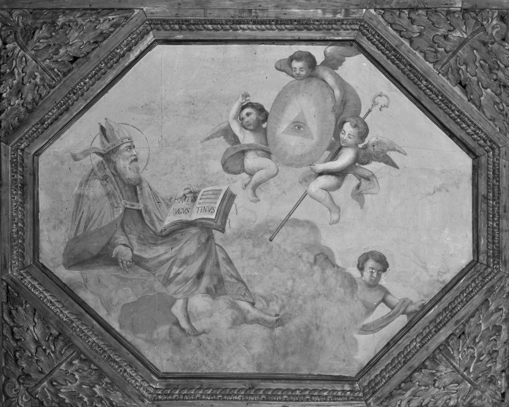 Sant'Agostino (dipinto, elemento d'insieme) - ambito modenese (primo quarto sec. XX)