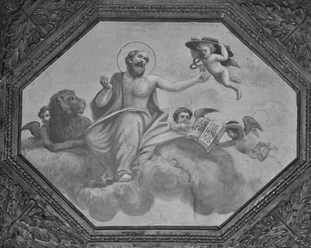 San Girolamo (dipinto, elemento d'insieme) - ambito modenese (primo quarto sec. XX)