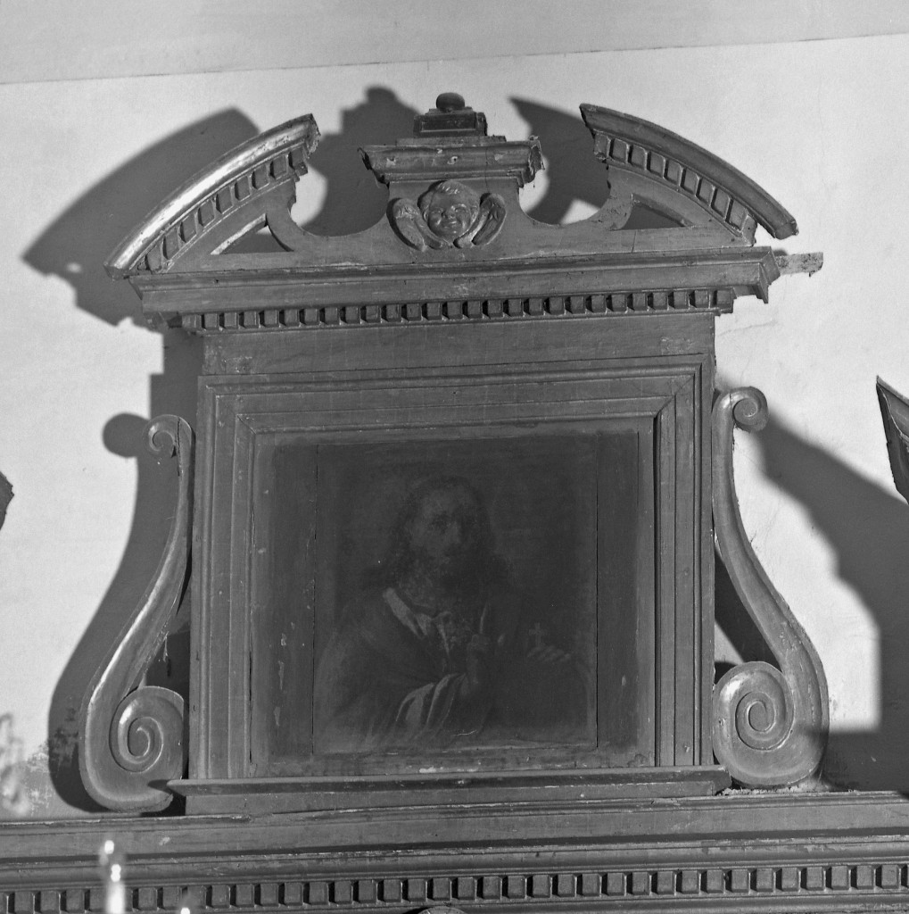 Cristo benedicente (dipinto) di Peranda Santo (attribuito) (sec. XVII)