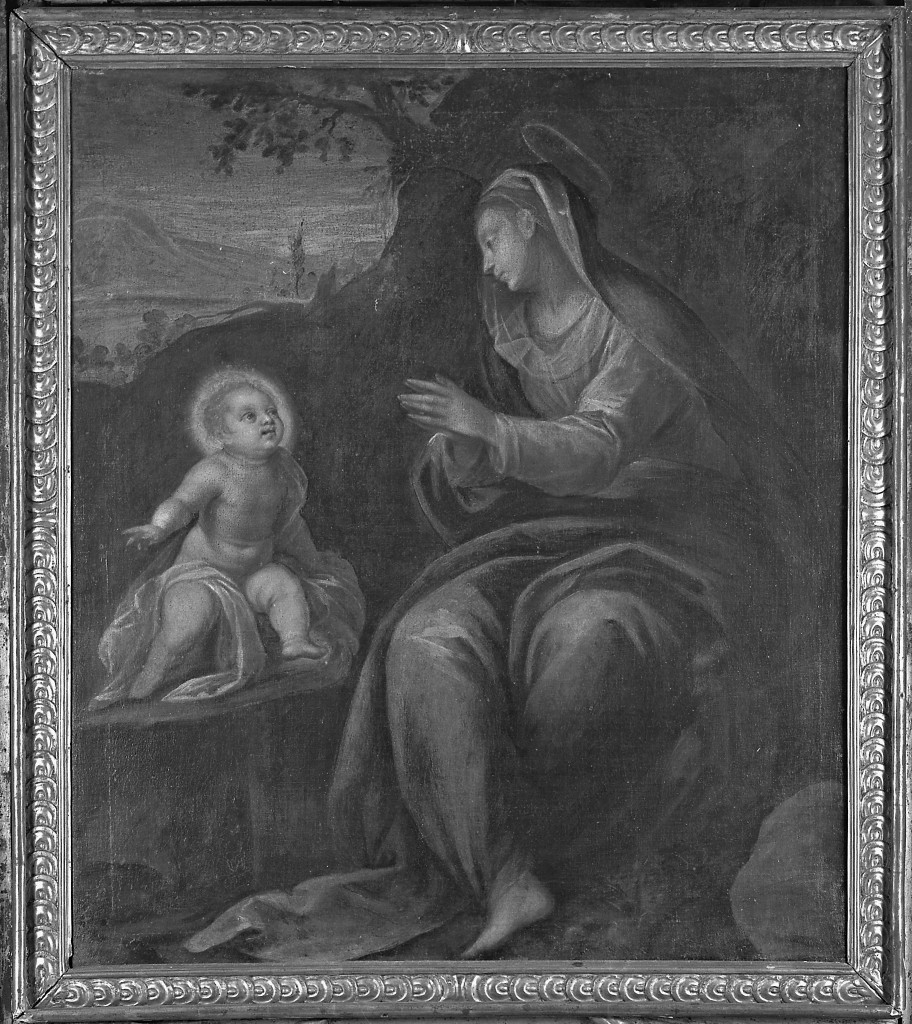 Madonna con Bambino (dipinto) di Peranda Santo (attribuito) (prima metà sec. XVII)