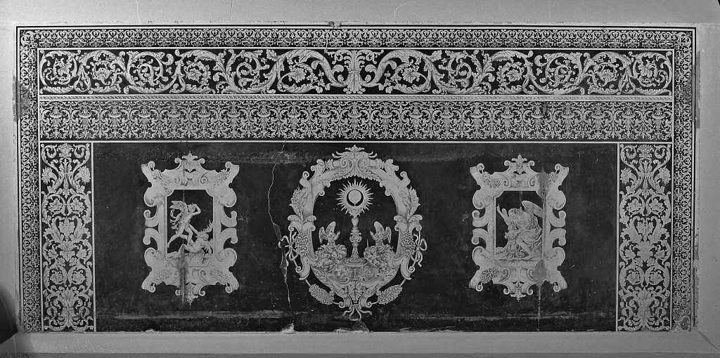 Santissimo Sacramento, San Michele e l'Angelo custode (paliotto) di Gavignani Giovanni (maniera) (sec. XVII)