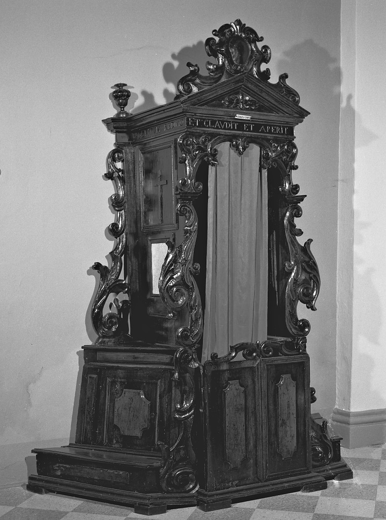 confessionale - manifattura emiliana (prima metà sec. XVIII)