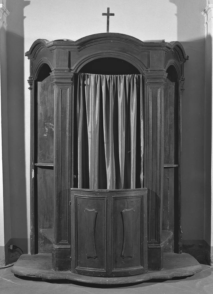 confessionale - manifattura emiliana (fine/inizio secc. XIX/ XX)