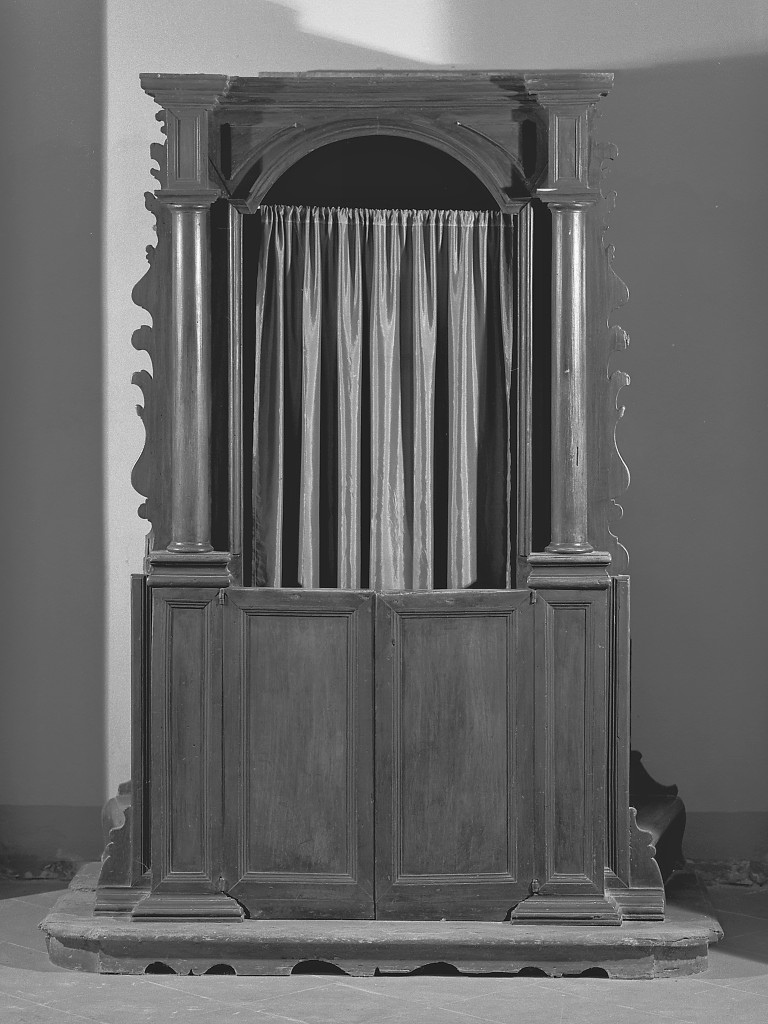 confessionale - manifattura emiliana (fine sec. XIX)