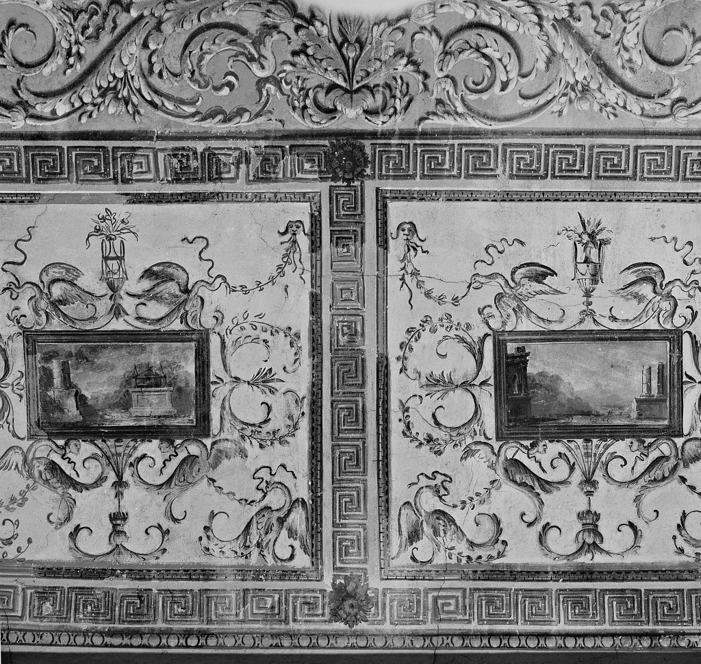 paesaggio con architetture (dipinto) di Puttini Giuseppe (sec. XVIII)