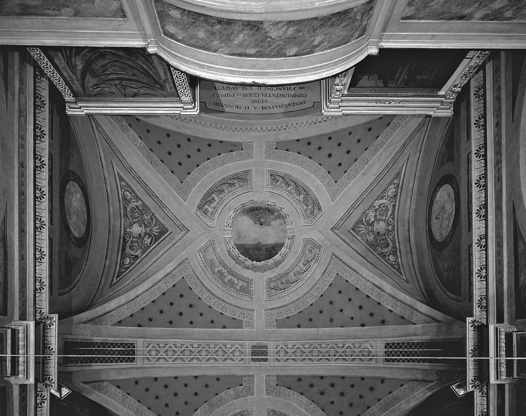 arca di Noè che naviga sulle acque (dipinto) di Mazzelli Enzo (sec. XX)