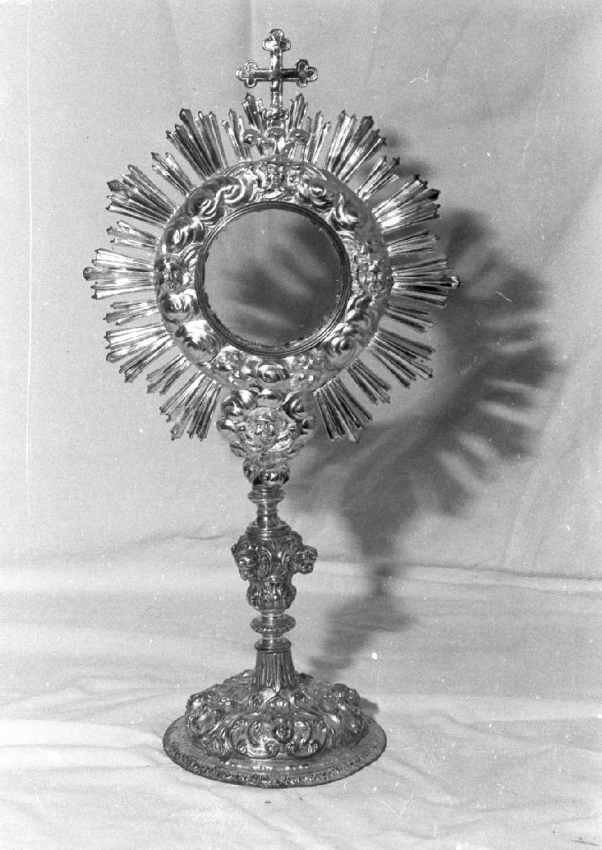 ostensorio - a raggiera - manifattura reggiana (sec. XVIII)