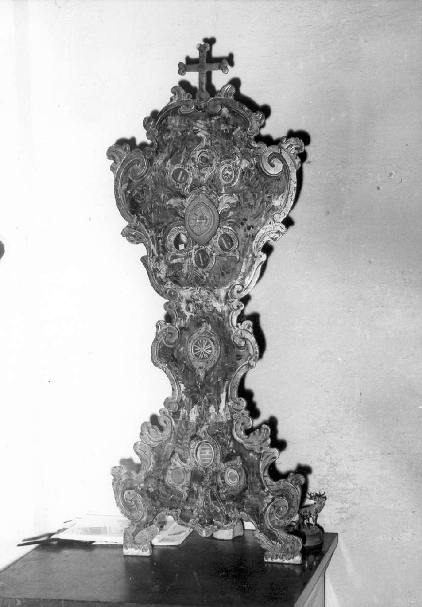 reliquiario - a ostensorio, serie - manifattura bolognese (seconda metà sec. XVIII)