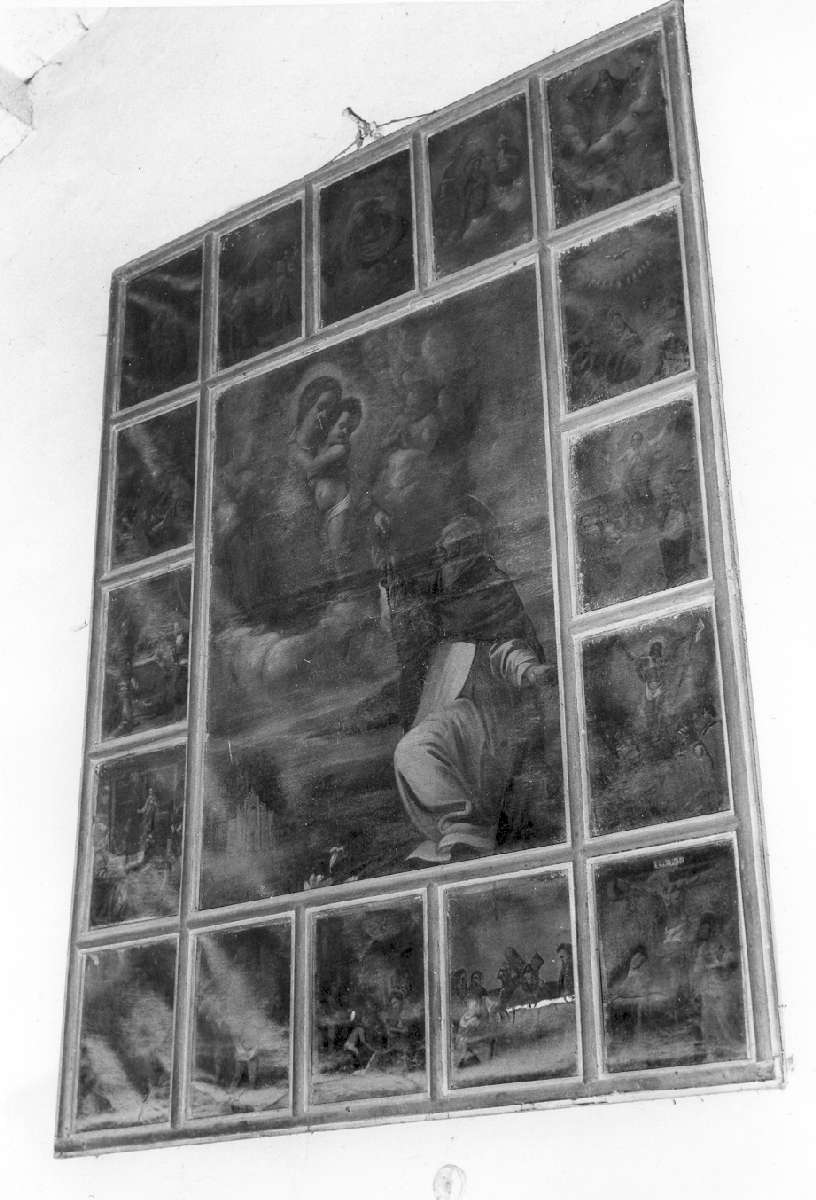 Madonna del Rosario con San Domenico e Misteri del Rosario (dipinto) - ambito emiliano (seconda metà sec. XVII)
