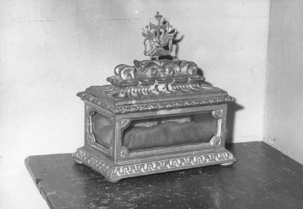 reliquiario a teca - a urna - manifattura emiliana (inizio sec. XVII)