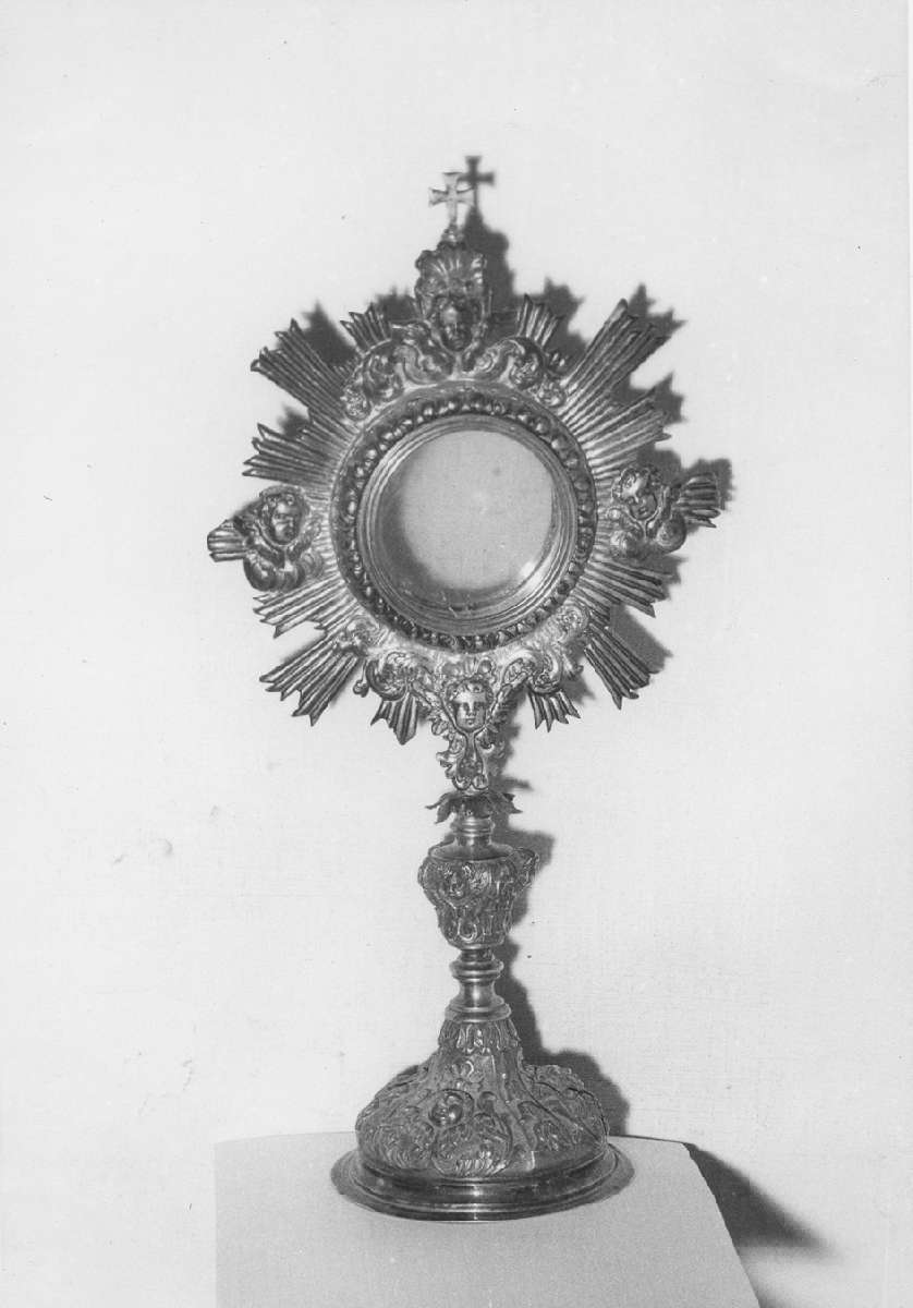 ostensorio - a raggiera - manifattura emiliana (prima metà sec. XVIII)