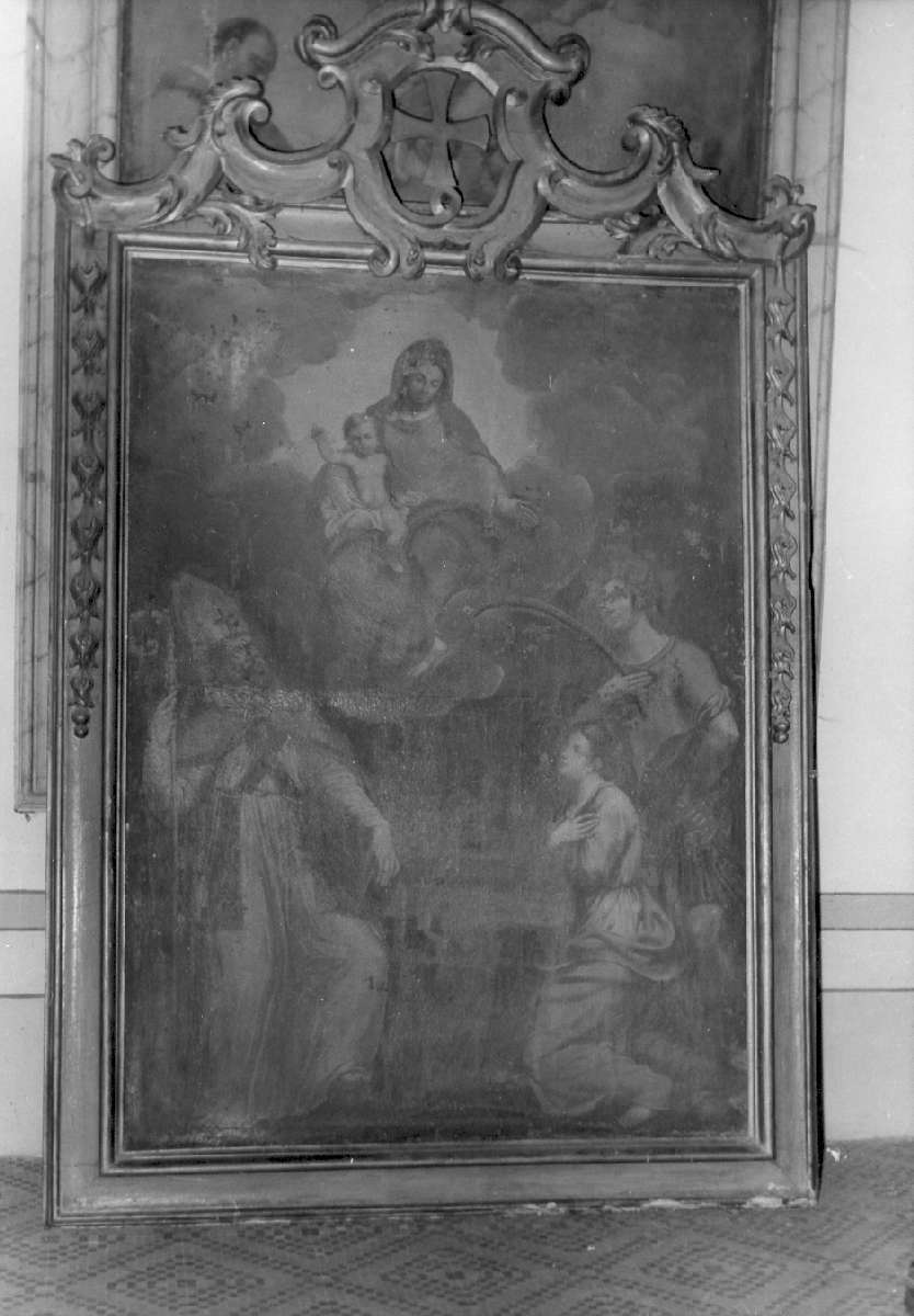 Madonna con Bambino con Sant'Ilario, San Crisanto e Santa Daria (dipinto) - ambito emiliano (sec. XVII)