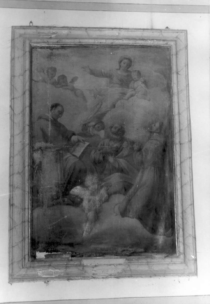 Madonna con Bambino con San Carlo Borromeo San Pietro e San Francesco (dipinto) di Bolla Giovanni (sec. XVIII)