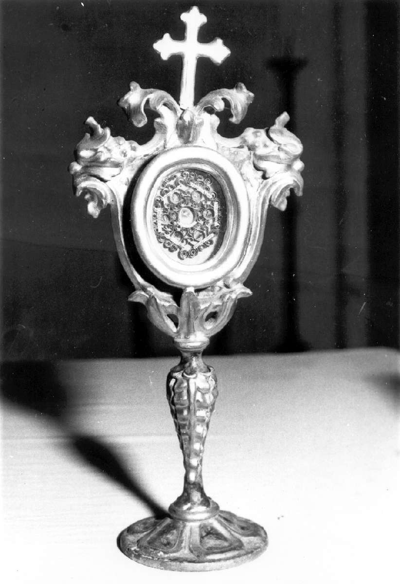 reliquiario - a ostensorio, serie - manifattura emiliana (prima metà sec. XVIII)