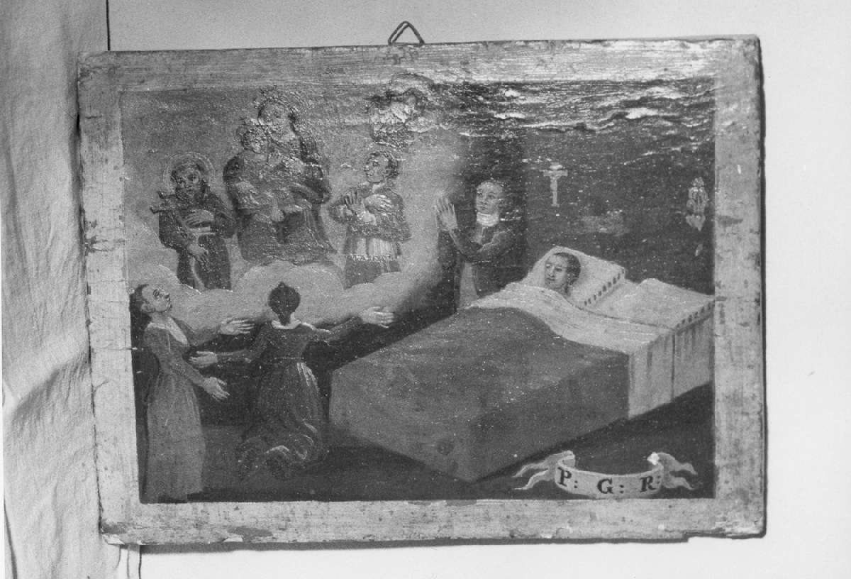 scena di grazia ricevuta (ex voto) - ambito emiliano (sec. XVIII)