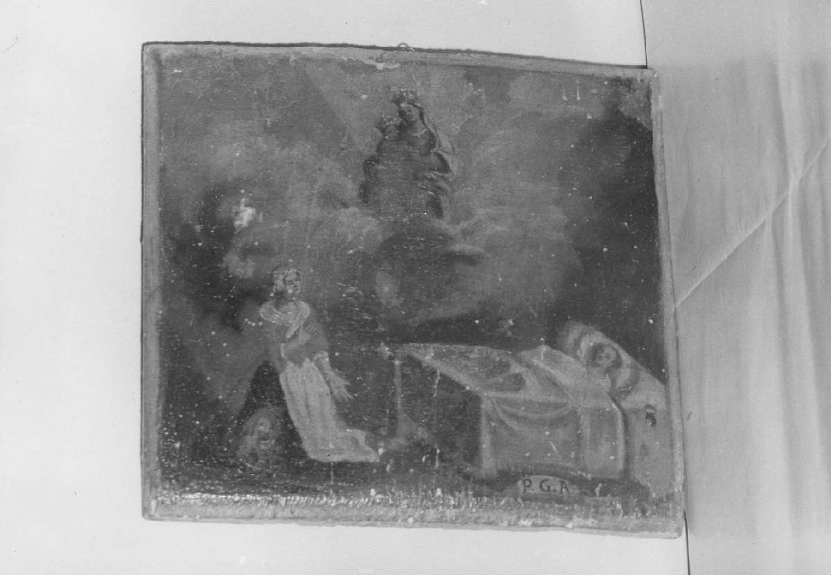 scena di grazia ricevuta (ex voto) - ambito emiliano (sec. XVIII)