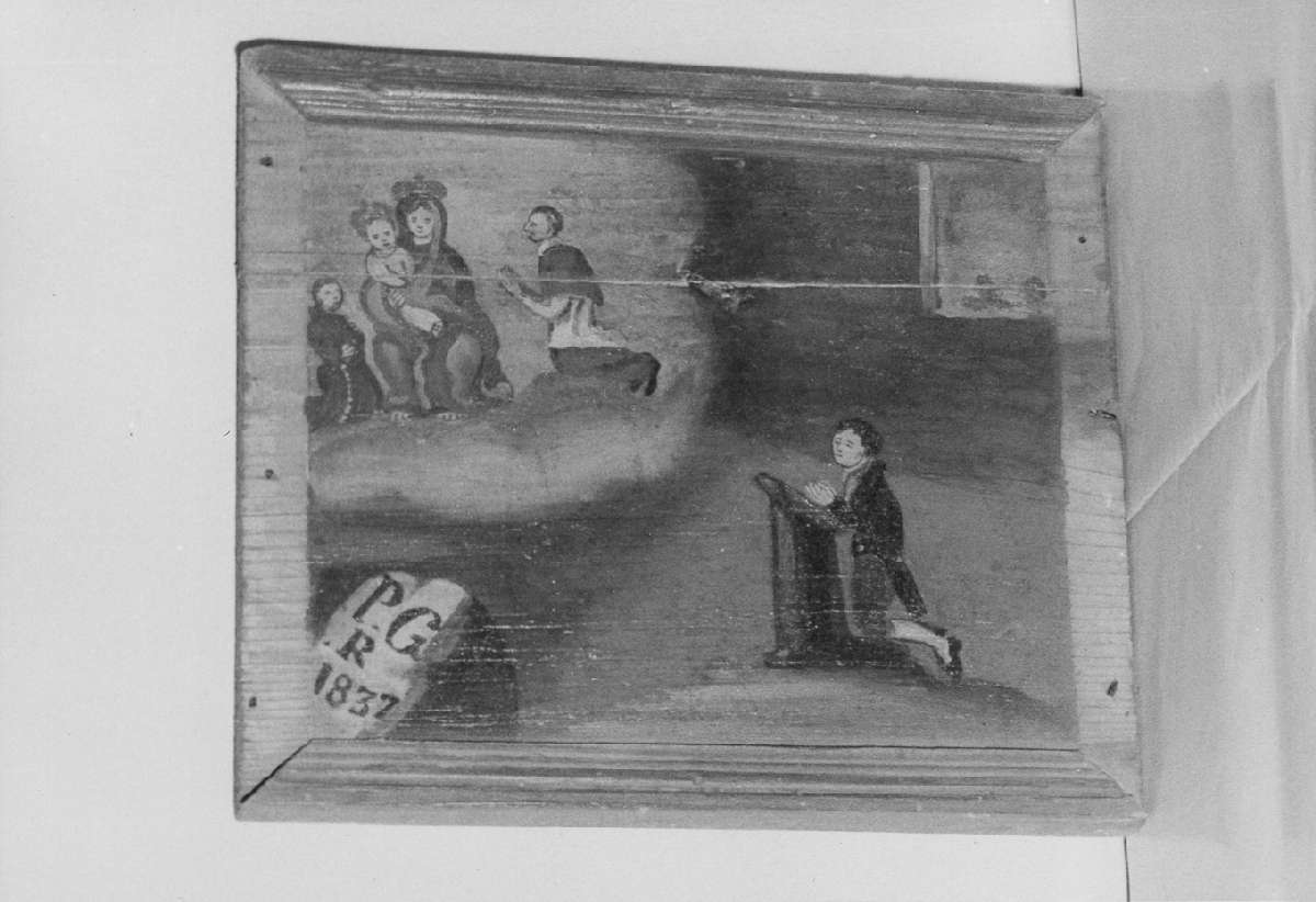 scena di grazia ricevuta (ex voto) - ambito emiliano (sec. XIX)