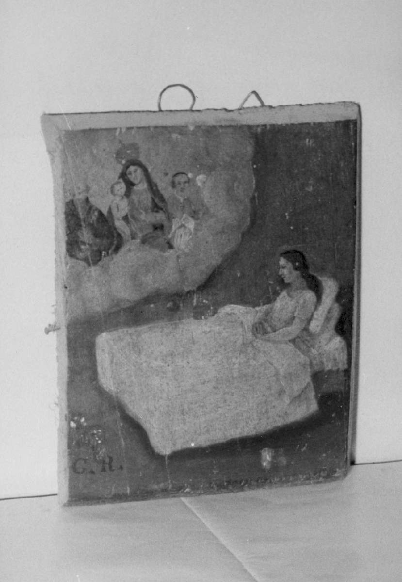 scena di grazia ricevuta (ex voto) - ambito emiliano (sec. XVIII)