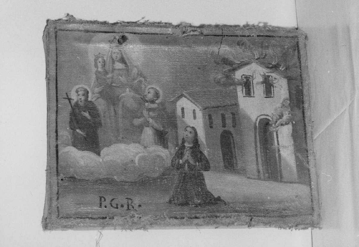 scena di grazia ricevuta (ex voto) - ambito emiliano (sec. XVIII)