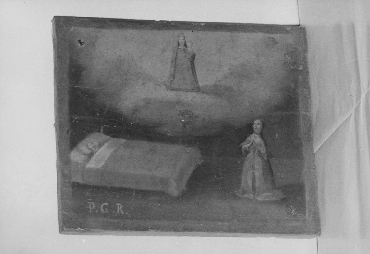 scena di grazia ricevuta (ex voto) - ambito emiliano (sec. XVIII)